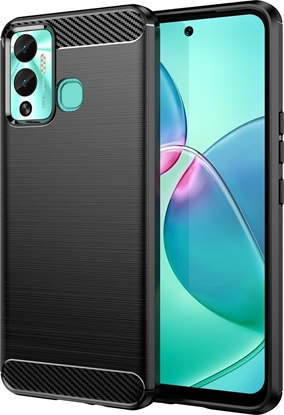 Attēls no Hurtel Carbon Case etui do Infinix Hot 12 Play NFC / Hot 12 Play elastyczny silikonowy karbonowy pokrowiec czarne