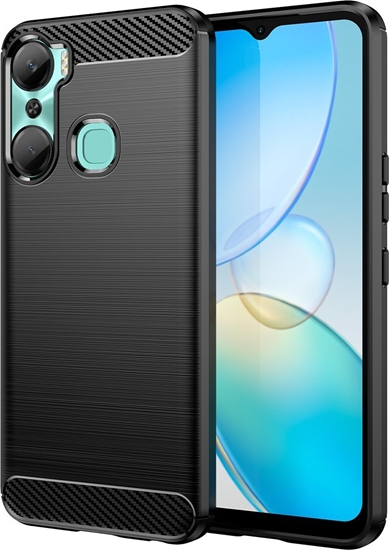 Picture of Hurtel Carbon Case etui do Infinix Hot 12 Pro elastyczny silikonowy karbonowy pokrowiec czarne