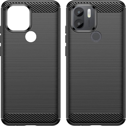 Attēls no Hurtel Carbon Case etui do Xiaomi Redmi A1+ elastyczny silikonowy karbonowy pokrowiec czarne