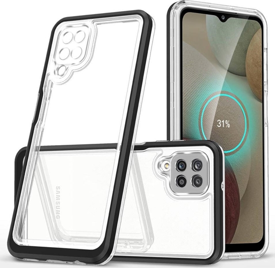 Picture of Hurtel Clear 3in1 etui do Samsung Galaxy A22 4G elowy pokrowiec z ramk czarny