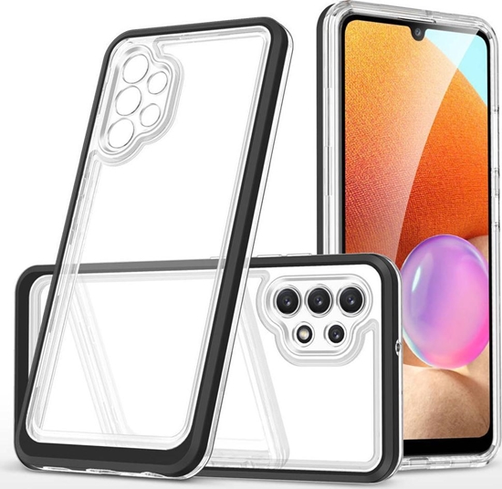 Picture of Hurtel Clear 3in1 etui do Samsung Galaxy A32 5G elowy pokrowiec z ramk czarny