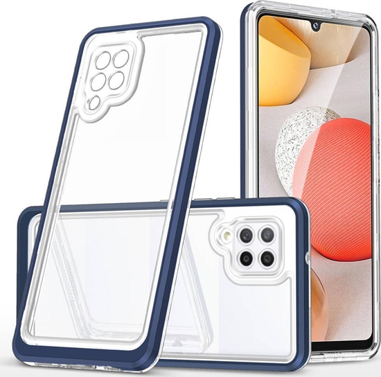 Изображение Hurtel Clear 3in1 etui do Samsung Galaxy A42 5G elowy pokrowiec z ramk niebieski