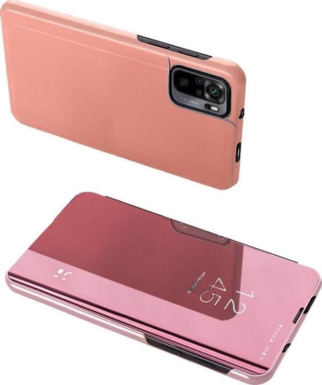 Picture of Hurtel Clear View Case futera etui z klapk Xiaomi Poco X4 NFC 5G róowy