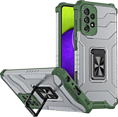 Picture of Hurtel Crystal Ring Case pancerne hybrydowe etui pokrowiec + magnetyczny uchwyt Samsung Galaxy A72 4G zielony