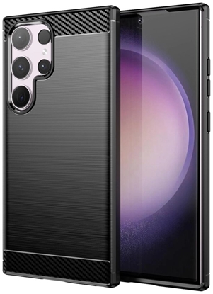 Attēls no Hurtel Etui Carbon Case do Samsung Galaxy S24 Ultra elastyczne silikonowe etui czarne