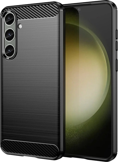 Picture of Hurtel Etui do Carbon Case Samsung Galaxy S24+ elastyczny silikonowy karbonowy pokrowiec - czarny