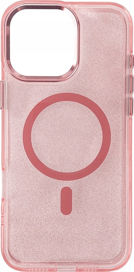 Picture of Hurtel Etui Glitter Case MagSafe na iPhone 16 Pro - róowe z brokatem