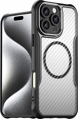 Attēls no Hurtel Etui silikonowe Leading Series MagSafe do iPhone 16 Pro Max - czarne