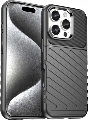 Attēls no Hurtel Etui silikonowe Thunder Case do iPhone 16 Pro - czarne