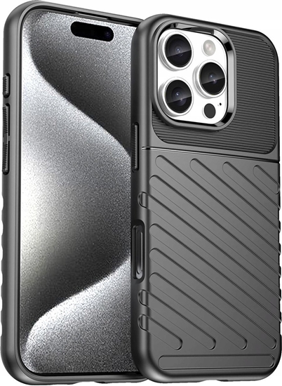 Picture of Hurtel Etui silikonowe Thunder Case do iPhone 16 Pro - czarne