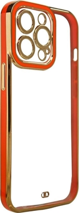 Attēls no Hurtel Fashion Case etui do iPhone 12 Pro elowy pokrowiec ze zot ramk czerwony