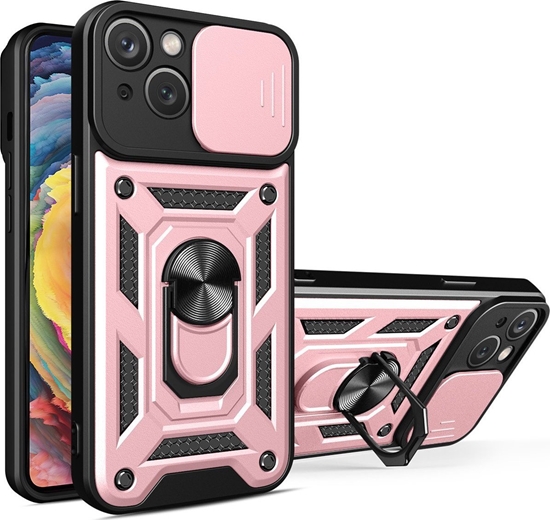 Picture of Hurtel Hybrid Armor Camshield etui iPhone 14 Plus pancerny pokrowiec z oson na aparat róowe