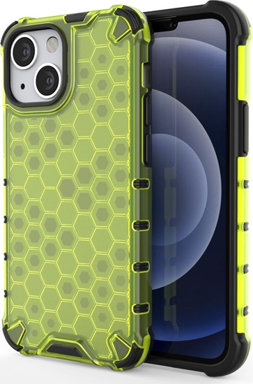 Picture of Hurtel Honeycomb etui pancerny pokrowiec z elow ramk iPhone 13 mini zielony
