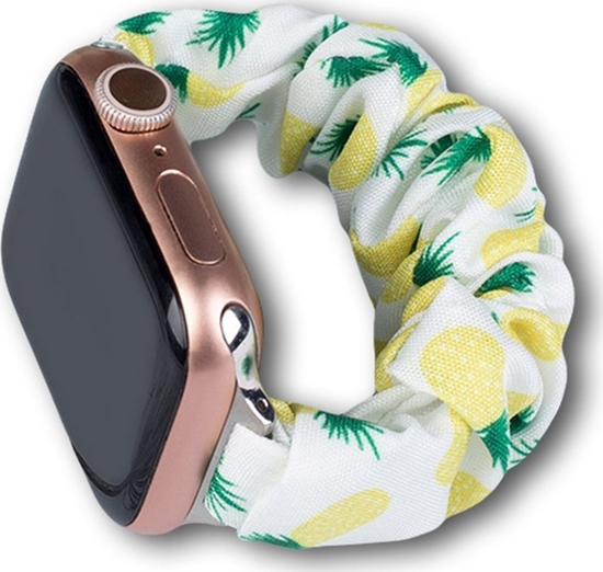 Изображение Hurtel Materiaowa opaska do Watch 7 / 6 / 5 / 4 / 3 / 2 / SE (45 / 44 / 42mm) pasek bransoleta bransoletka na gumce ananas