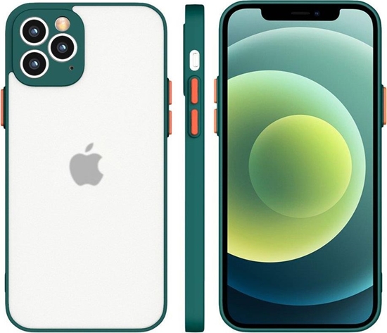 Picture of Hurtel Milky Case silikonowe elastyczne póprzezroczyste etui do Samsung Galaxy S21+ 5G (S21 Plus 5G) ciemnozielony