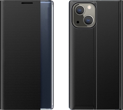 Attēls no Hurtel Sleep Case pokrowiec etui z klapk typu Smart Cover iPhone 13 mini czarny