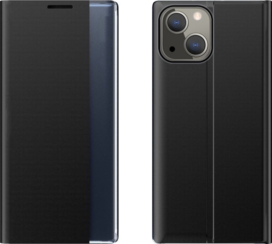 Изображение Hurtel Sleep Case pokrowiec etui z klapk typu Smart Cover iPhone 13 mini czarny