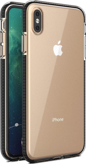 Picture of Hurtel Spring Case pokrowiec elowe etui z kolorow ramk do iPhone XS Max czarny