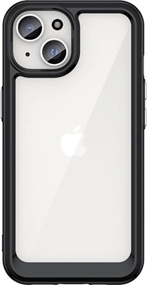 Attēls no Hurtel Wzmocnione etui z elastyczn ramk do iPhone 15 Plus Outer Space - czarne