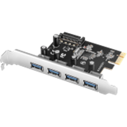 Picture of I/O CARD USB2 PCIE 4PORT/PCEU-430RS AXAGON