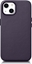 Изображение iCarer iCarer Case Leather pokrowiec etui z naturalnej skóry do iPhone 14 ciemnofioletowy (WMI14220705-DP) (kompatybilne z MagSafe)