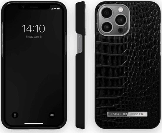 Picture of iDeal Of Sweden IDEAL OF SWEDEN IDACSS21-I2167-306 IPHONE 13 PRO MAX NEO NOIR CROCO SILVER