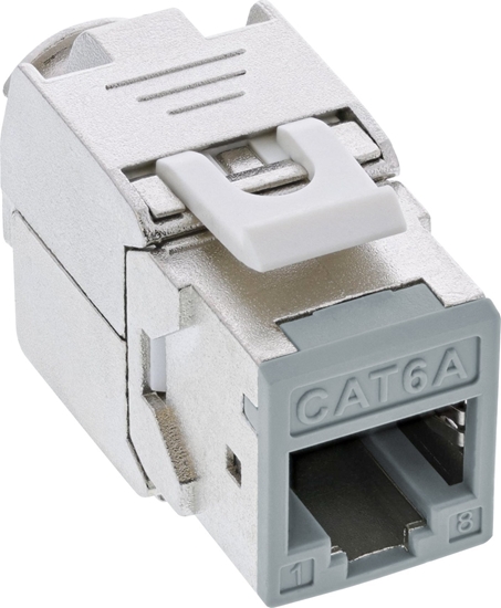 Изображение InLine 8pcs. Pack InLine® Keystone RJ45 jack, shielded, Cat.6A, grey