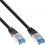 Picture of InLine InLine - Patch Cable - RJ-45 (M) to RJ-45 (M) - 2.0m - SFTP, PiMF - CAT 6a - Outdoor, Round, Stranded - Black (72802S)