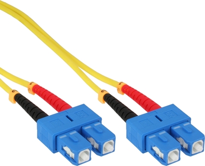Picture of InLine InLine - Patch- Cable - SC Single mode (M) to SC Single mode (M) - 10,0m - glass fiber - 9 / 125 Micron - OS2 - halogen free - yellow (82910)