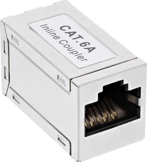 Picture of InLine InLine Adapter Cat.6A, w peni ekranowany, metalowy, 2x RJ45 F / F, 1: 1