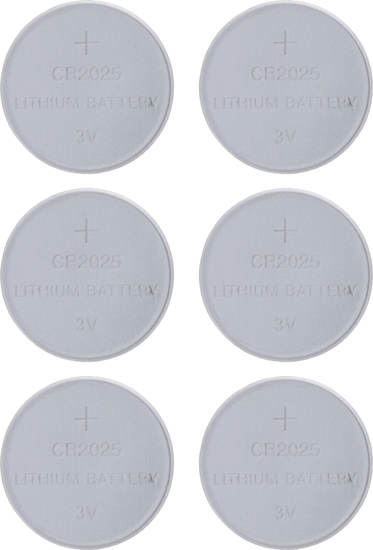 Picture of InLine InLine® 6-pack button cell, 3V Lithium, CR2025