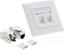 Picture of InLine InLine® Cat.6A box flush-mounted 2x RJ45 white RAL9010