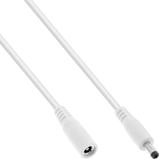 Picture of InLine InLine® DC extension cable, DC plug male/female 4.0x1.7mm, white, 0,5m