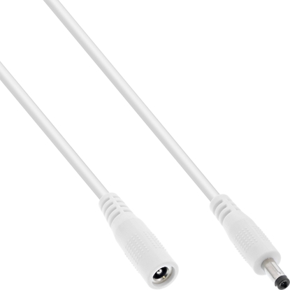 Picture of InLine InLine® DC extension cable, DC plug male/female 4.0x1.7mm, white, 2m