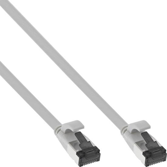 Изображение InLine InLine® Flat patch cable, U/FTP, Cat.8.1, TPE halogen free, grey, 0,25m