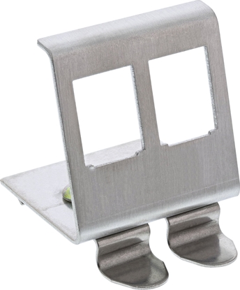 Изображение InLine InLine® Keystone Mounting for DIN rail, 2-port, metal