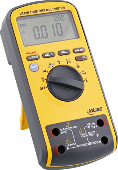 Picture of InLine InLine® Multimeter Dual-Display, with PC connection via USB, CAT III / CAT IV