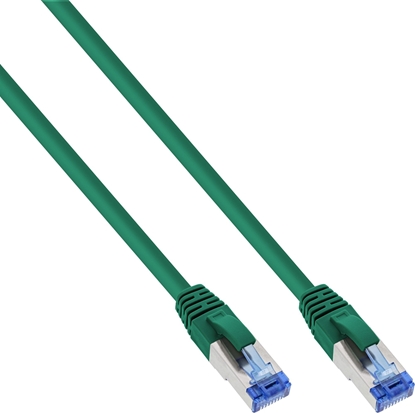 Picture of InLine InLine® Patch Cable S/FTP PiMF Cat.6A halogen free 500MHz green 0.3m