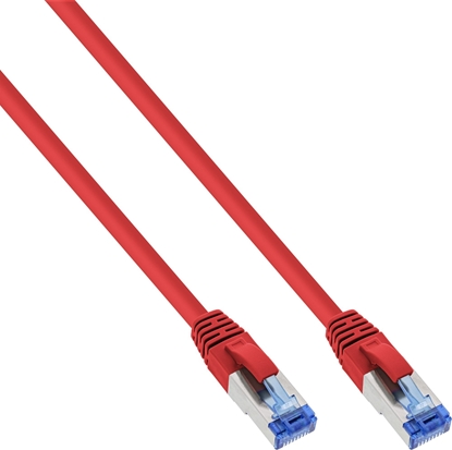 Picture of InLine InLine® Patch Cable S/FTP PiMF Cat.6A halogen free 500MHz red 0.25m