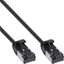 Изображение InLine InLine® Patch cable slim, U/FTP, Cat.8.1, TPE halogen-free, black 0.25m