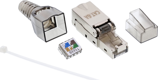 Picture of InLine ® RJ45 plug Cat.6A 500MHz, field-installable, shielded