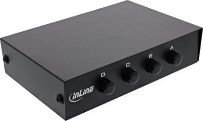 Изображение InLine InLine® RJ45 switch manual, 1 to 4, 5x RJ45 socket, up to 100 Mb/s