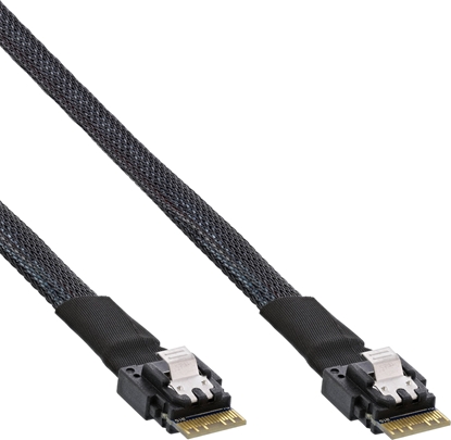 Picture of InLine InLine® Slim SAS Kabel, SFF-8654 zu SFF-8654, 24Gb/s, 1m