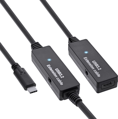 Picture of InLine InLine® USB 3.2 Gen.1 active extension, USB-C male to USB-C female, 15m