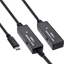 Attēls no InLine InLine® USB 3.2 Gen.1 active extension, USB-C male to USB-C female, 15m