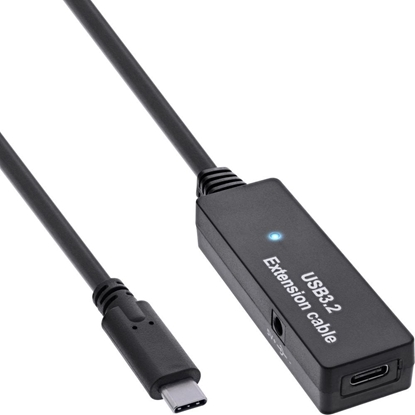 Picture of InLine InLine® USB 3.2 Gen.1 active extension, USB-C male to USB-C female, 5m