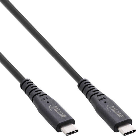 Изображение InLine InLine® USB4 cable, USB Type-C male/male, PD 240W, 8K60Hz, TPE black, 2m