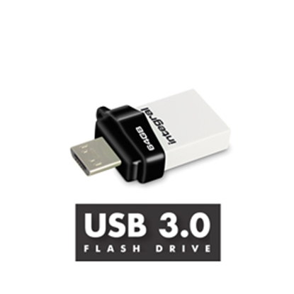Picture of Integral MICRO FUSION USB 3.0 OTG USB flash drive 16 GB USB Type-A / Micro-USB 3.2 Gen 1 (3.1 Gen 1) White