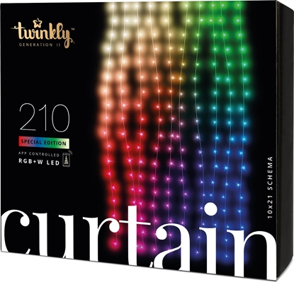 Изображение Twinkly Smart kurtyna wietlna LED Curtain 210 LED RGBW Gen 2