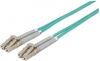 Изображение Intellinet Fiber Optic Patch Cable, OM3, LC/LC, 5m, Aqua, Duplex, Multimode, 50/125 µm, LSZH, Fibre, Lifetime Warranty, Polybag